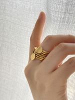Glam Geometric Stainless Steel Rings Plating No Inlaid Stainless Steel Rings main image 4