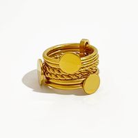 Glam Geometric Stainless Steel Rings Plating No Inlaid Stainless Steel Rings sku image 2