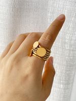 Glam Geometric Stainless Steel Rings Plating No Inlaid Stainless Steel Rings main image 1