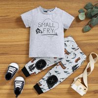 Letter Cotton Polyester Printing Pants Sets Baby Clothes main image 2