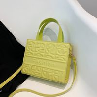 Fashion Solid Color Square Zipper Handbag Square Bag main image 2