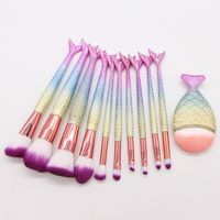 Fashion Animal Synthetic Fibre Colorful Mermaid Makeup Brushes sku image 28