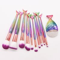 Fashion Animal Synthetic Fibre Colorful Mermaid Makeup Brushes sku image 29