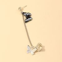 Fashion Butterfly Alloy Ear Studs Plating Artificial Rhinestones Copper Earrings main image 9