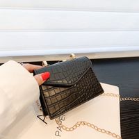 Fashion Solid Color Square Flip Cover Chain Bag main image 1