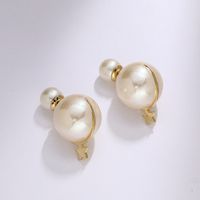 Nouveauté Perle Alliage Incruster Perle Boucles D'oreilles 1 Paire main image 1