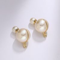 Nouveauté Perle Alliage Incruster Perle Boucles D'oreilles 1 Paire main image 3