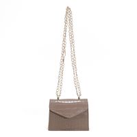 Fashion Solid Color Square Flip Cover Chain Bag sku image 1