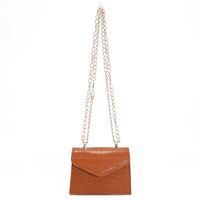 Fashion Solid Color Square Flip Cover Chain Bag sku image 2