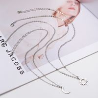 Fashion Sun Moon Titanium Steel Pendant Necklace Stainless Steel Necklaces main image 5