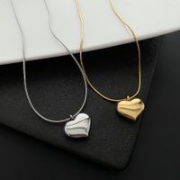 Einfacher Stil Herzform Titanium Stahl Halskette main image 1