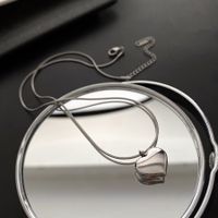Einfacher Stil Herzform Titanium Stahl Halskette sku image 1