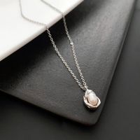 Colliers De Perles Élégants En Acier Au Titane Géométrique main image 4