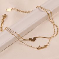 Fashion Letter Titanium Steel Plating Anklet main image 3