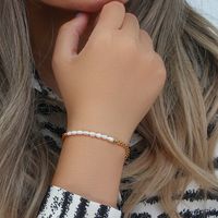 Elegant Geometric Stainless Steel Plating Artificial Pearls Gold Plated Bracelets main image 4