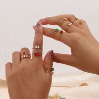 Fashion Geometric Stainless Steel Open Ring Plating Zircon Stainless Steel Rings main image 4