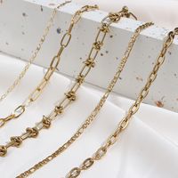 Fashion Geometric Stainless Steel Patchwork Plating Gold Plated Necklace main image 1