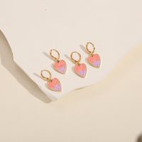 Fashion Heart Shape Copper Earrings Stoving Varnish Copper Earrings main image 1