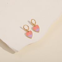 Fashion Heart Shape Copper Earrings Stoving Varnish Copper Earrings main image 5