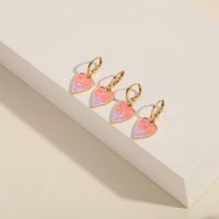 Fashion Heart Shape Copper Earrings Stoving Varnish Copper Earrings main image 2