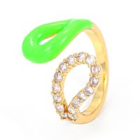 Fashion Geometric Copper Open Ring Plating Zircon Copper Rings main image 5