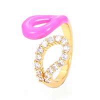 Fashion Geometric Copper Open Ring Plating Zircon Copper Rings main image 4
