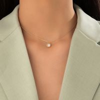 Simple Transparent Invisible Fish Line Zircon Necklace Diamond-studded Clavicle Chain Female sku image 24