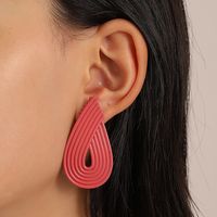 Simple Style Water Droplets Alloy Plating Ear Studs main image 2