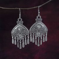 Ethnic Style Tribal Alloy Tassel Plating Artificial Rhinestones Earrings main image 1