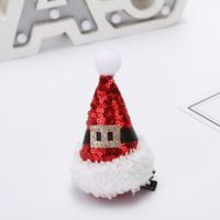 Christmas Red Sequined Small Hat Veil Hairpin Wholesale Nihaojewelry sku image 20