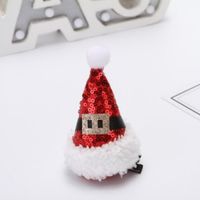 Christmas Red Sequined Small Hat Veil Hairpin Wholesale Nihaojewelry sku image 12