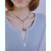 Fashion Heart Shape Stainless Steel Necklace Tassel Stainless Steel Necklaces main image 1