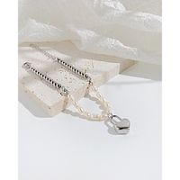 Fashion Heart Shape Stainless Steel Freshwater Pearl Beaded Bracelets main image 6