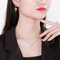 Fashion Lightning Stainless Steel No Inlaid Earrings Necklace main image 1