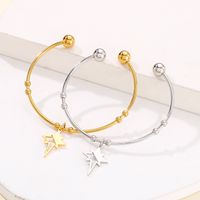 Fashion Geometric Stainless Steel Bangle Hollow Out No Inlaid Stainless Steel Bracelets main image 1