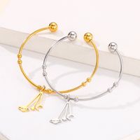 Fashion Star Moon Stainless Steel Bangle No Inlaid Stainless Steel Bracelets main image 1
