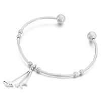 Fashion Star Moon Stainless Steel Bangle No Inlaid Stainless Steel Bracelets sku image 1