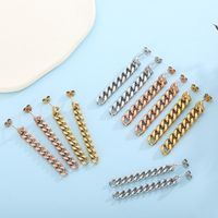 Simple Style Geometric Stainless Steel Dangling Earrings Plating No Inlaid Stainless Steel Earrings main image 3