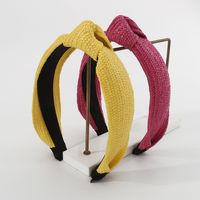 Fashion Solid Color Cloth Knitting Knot Hair Band main image 1