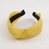 Fashion Solid Color Cloth Knitting Knot Hair Band main image 2