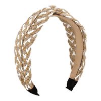 Ethnic Style Color Block Straw Knitting Knot Hair Band sku image 2