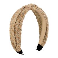 Ethnic Style Color Block Straw Knitting Knot Hair Band sku image 3