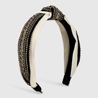 Fashion Geometric Cloth Knot Inlay Artificial Rhinestones Hair Band main image 3