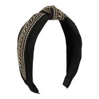 Fashion Geometric Cloth Knot Inlay Artificial Rhinestones Hair Band sku image 1