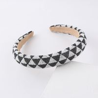 Fashion Color Block Lattice Arylic Hair Band sku image 5