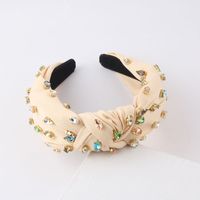 Baroque Style Geometric Cloth Inlay Artificial Rhinestones Hair Band sku image 6