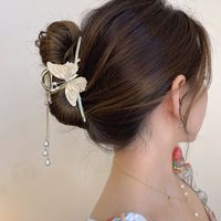 Sweet Butterfly Alloy Tassel Pearl Plating Hair Claws main image 3