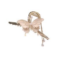 Sweet Butterfly Alloy Tassel Pearl Plating Hair Claws main image 2