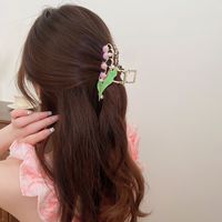 Sweet Flower Alloy Pearl Plating Hair Claws main image 2