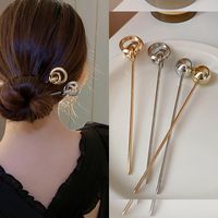 Simple Style Geometric Alloy Plating Hairpin main image 6